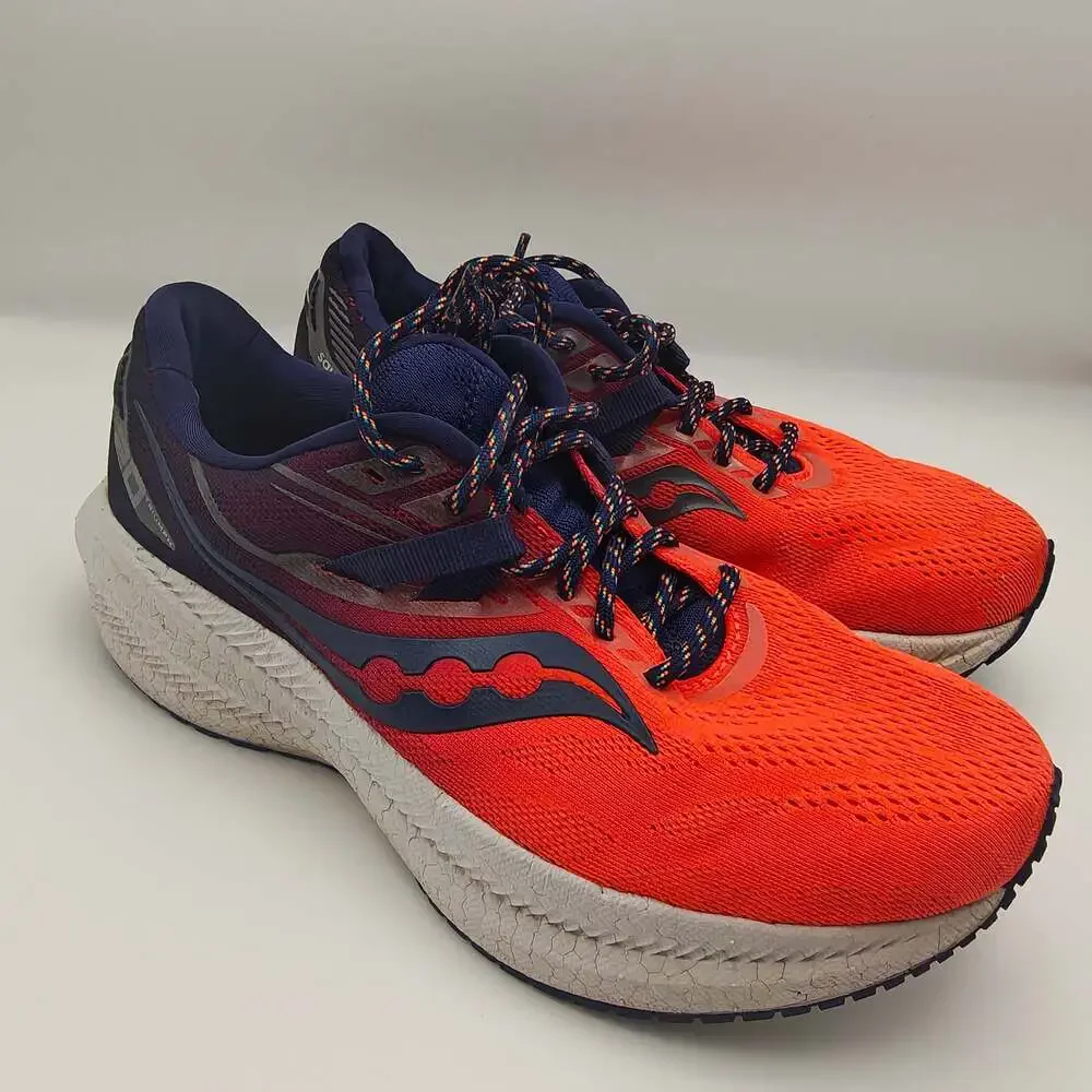 Saucony Triumph 20 Women's Running Shoes Size 7.5 Orange Navy S10759-65